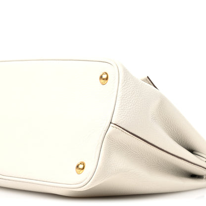 Prada Vitello Daino Flap Shoulder Bag Talco 9 of 11