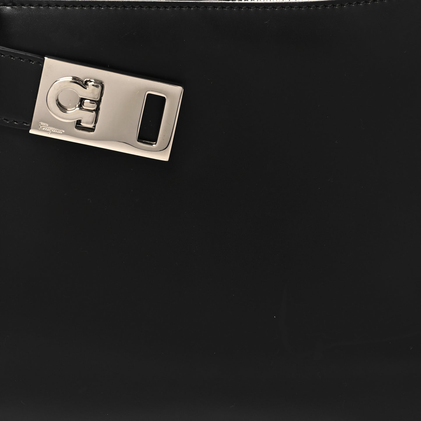 Soft Calfskin Gancini Hobo Black