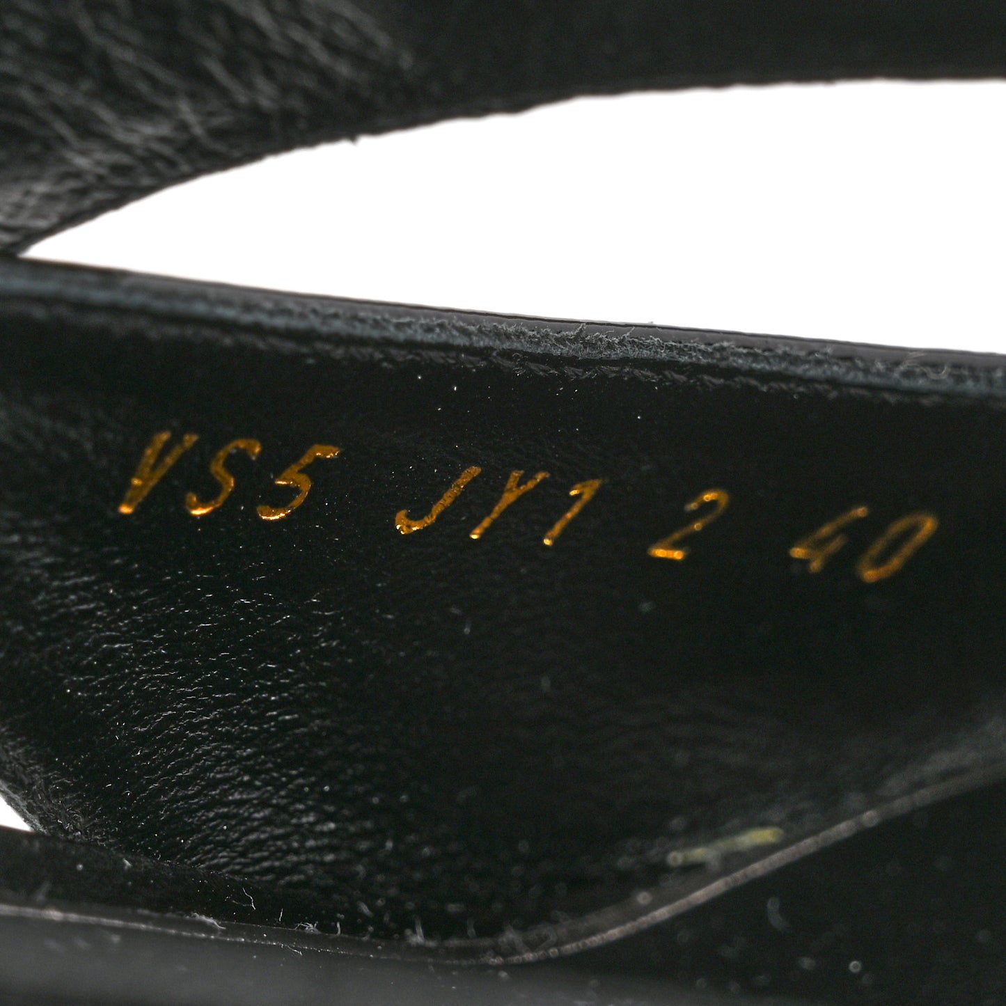Wrinkled Patent Vlogo Turn Lock Slingback 65mm Pumps 40 Black