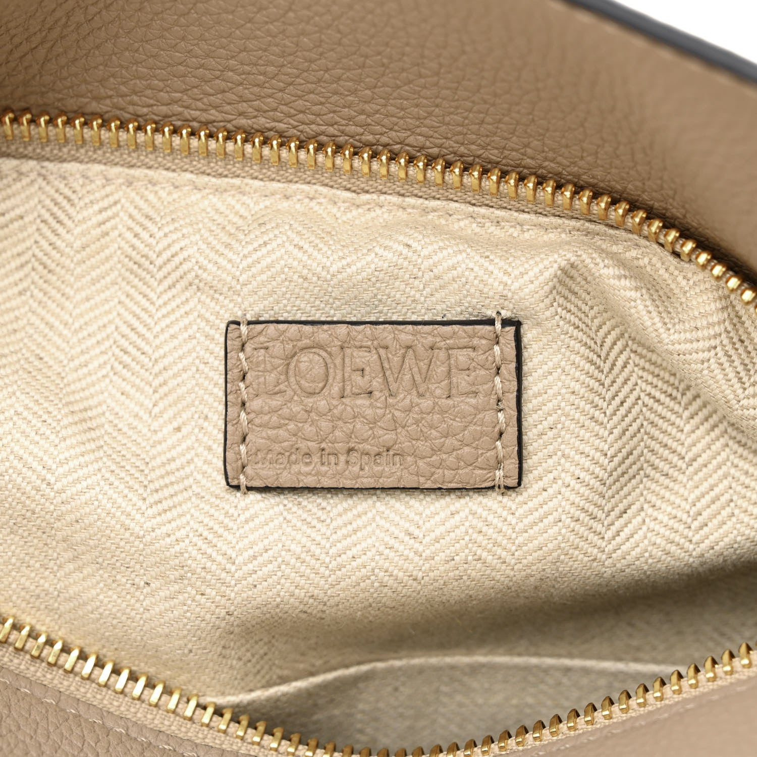 Loewe Grained Calfskin Small Puzzle Bag Sand 6 of 9