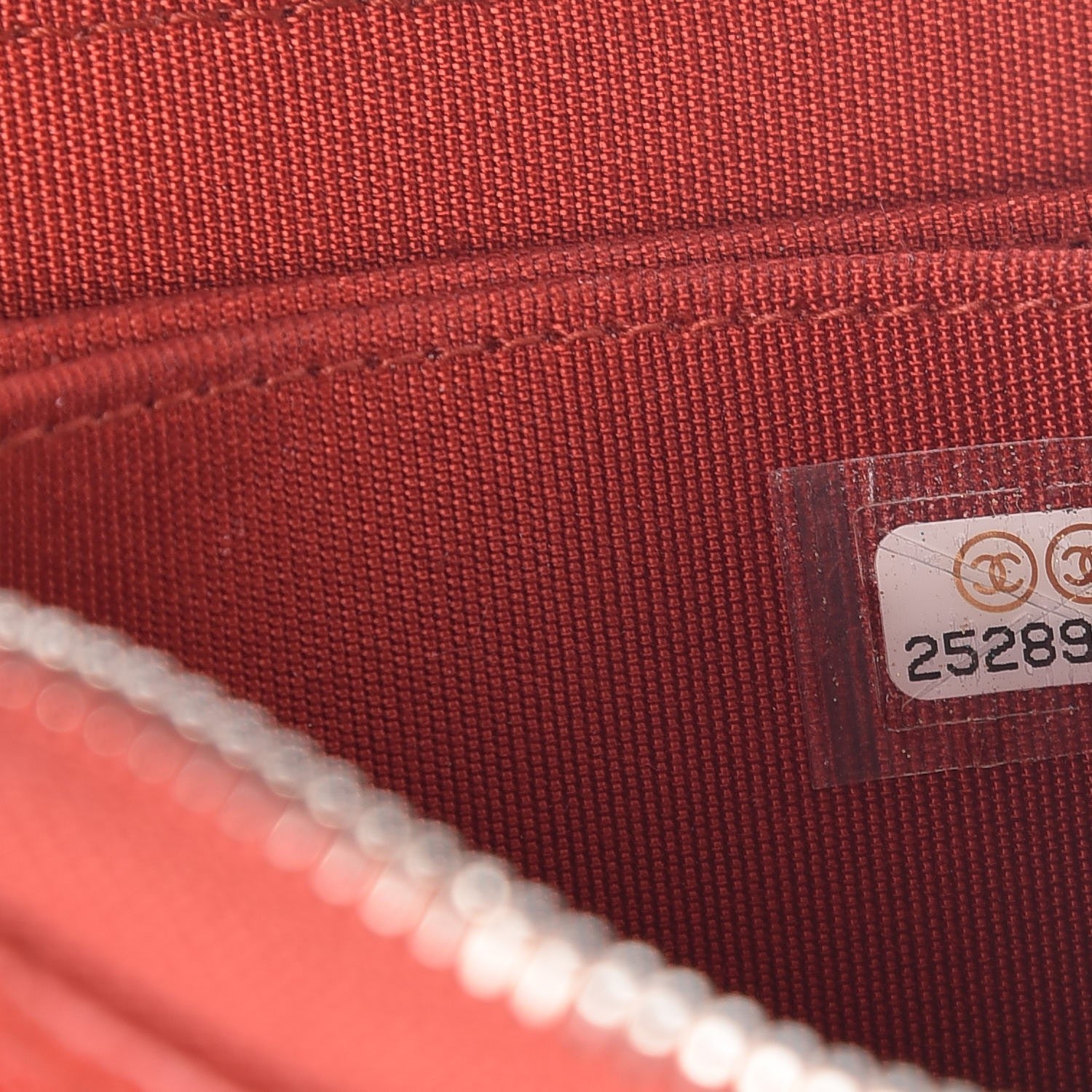 Chanel Caviar Quilted Zip Coin Purse Red 7 of 8