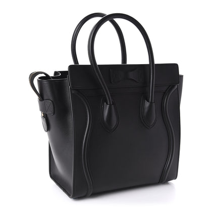 Celine Smooth Calfskin Micro Luggage Black 3 of 10