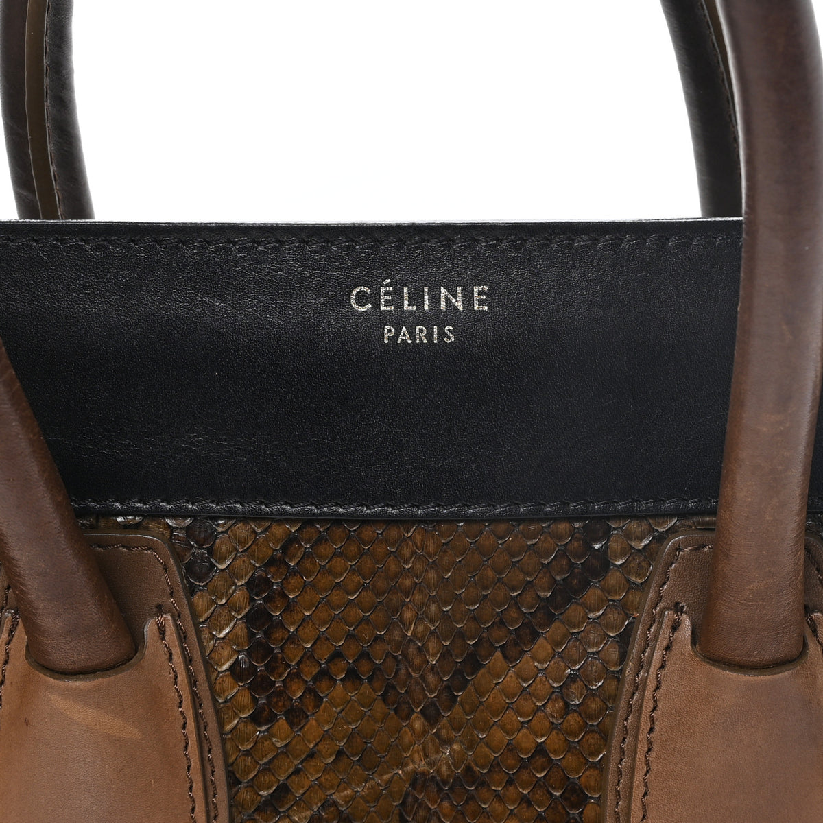 Python Calfskin Mini Luggage Multicolor