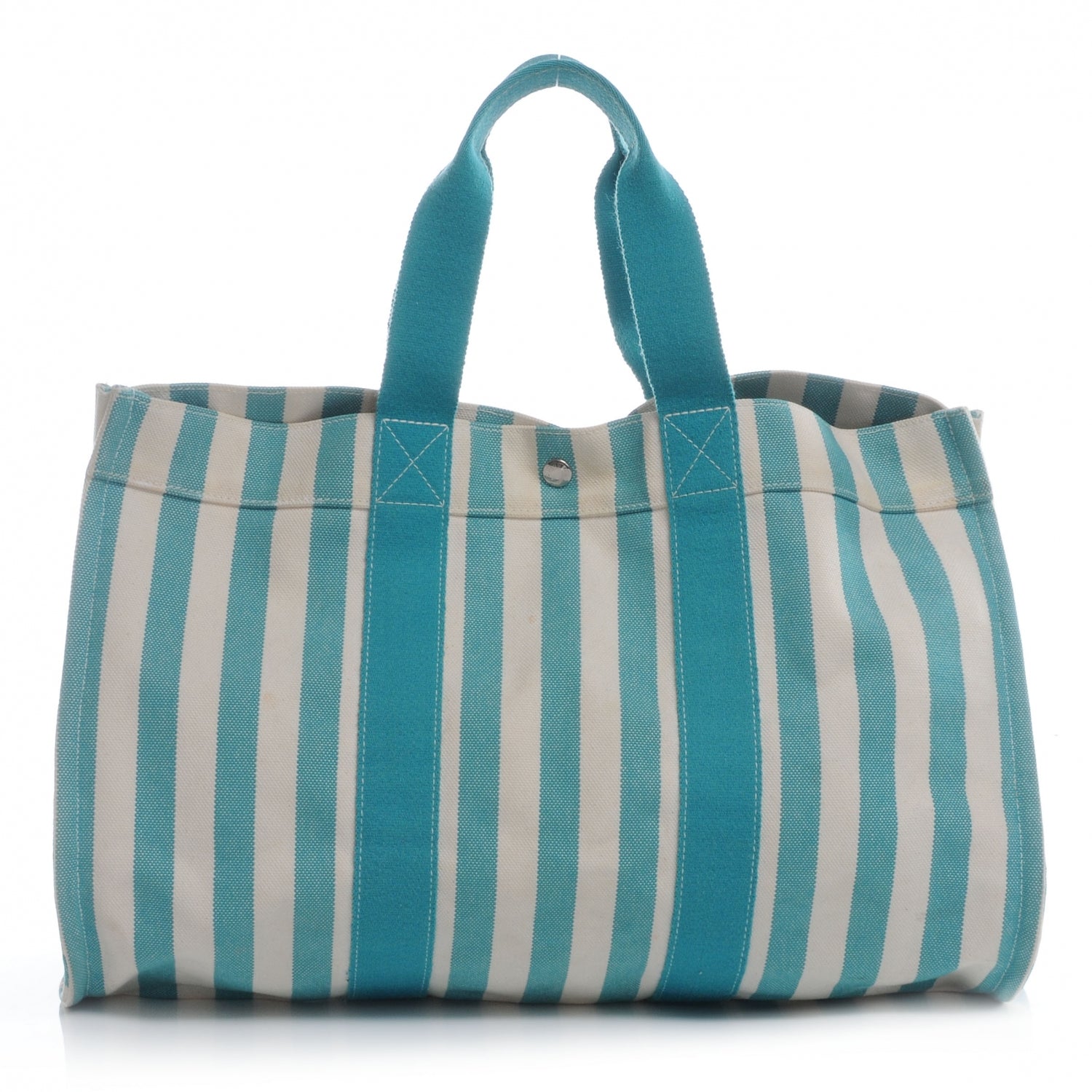 Hermes Toile Striped Cannes GM Beach Tote 1 of 9