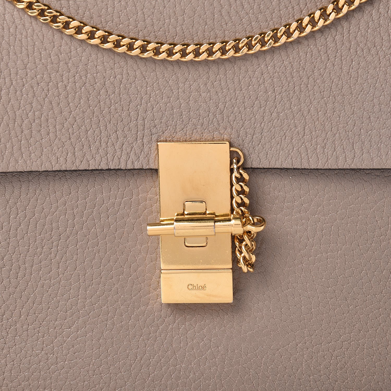 Chloe Grained Lambskin Drew Shoulder Bag Motty Grey 8 of 14