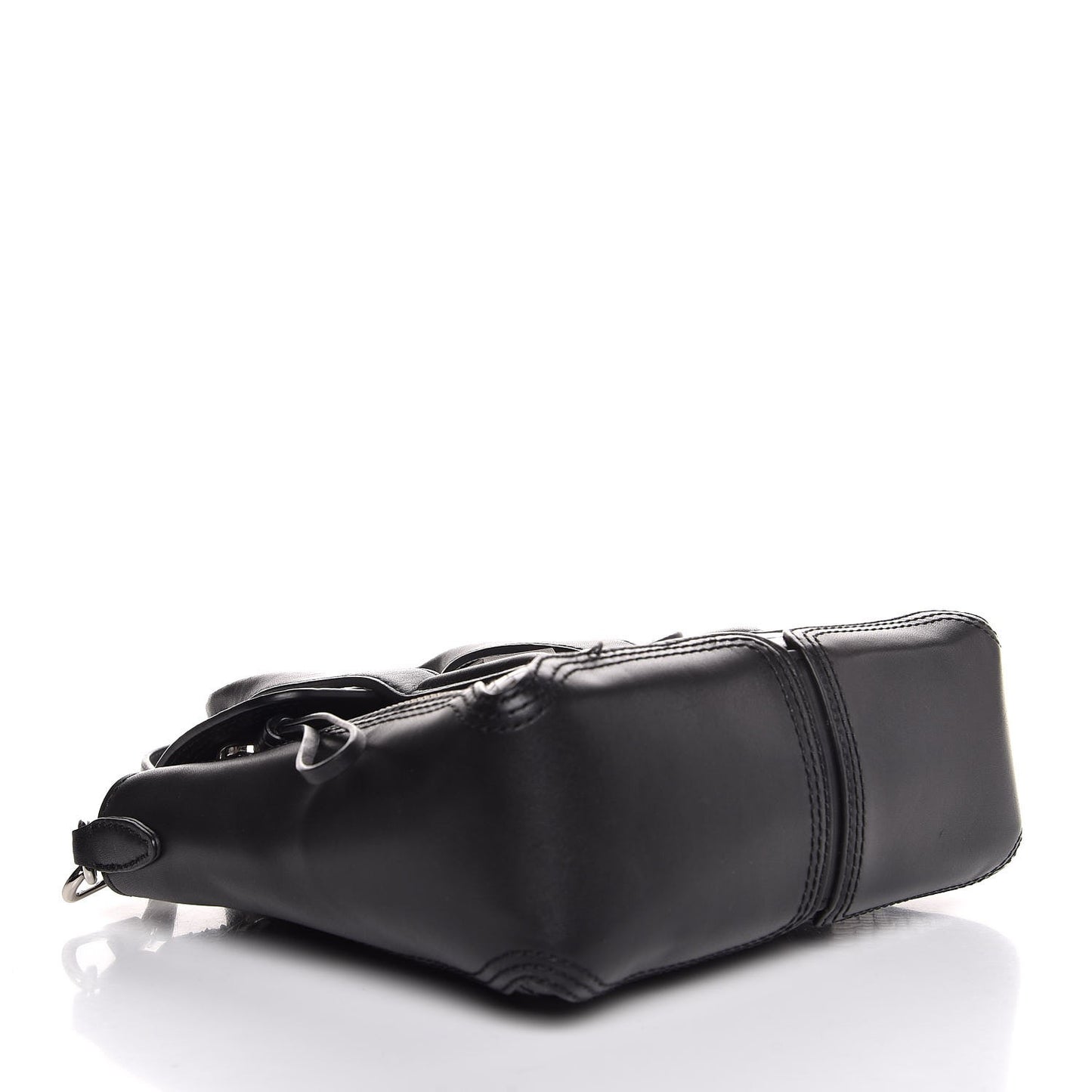 3.1 Python Calfskin Embossed Mini Pashli Satchel Black Nude