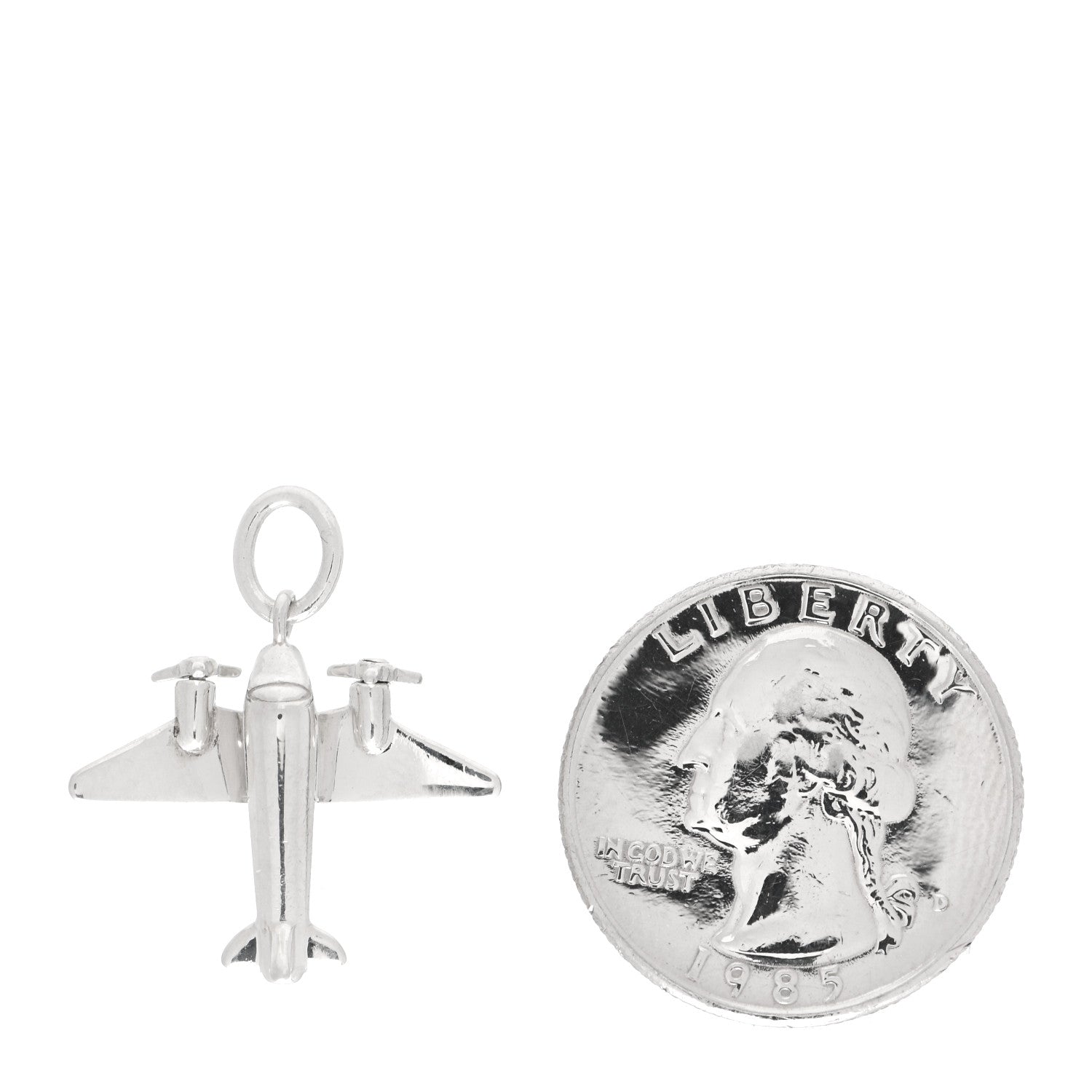 Tiffany Sterling Silver Airplane Charm 2 of 3