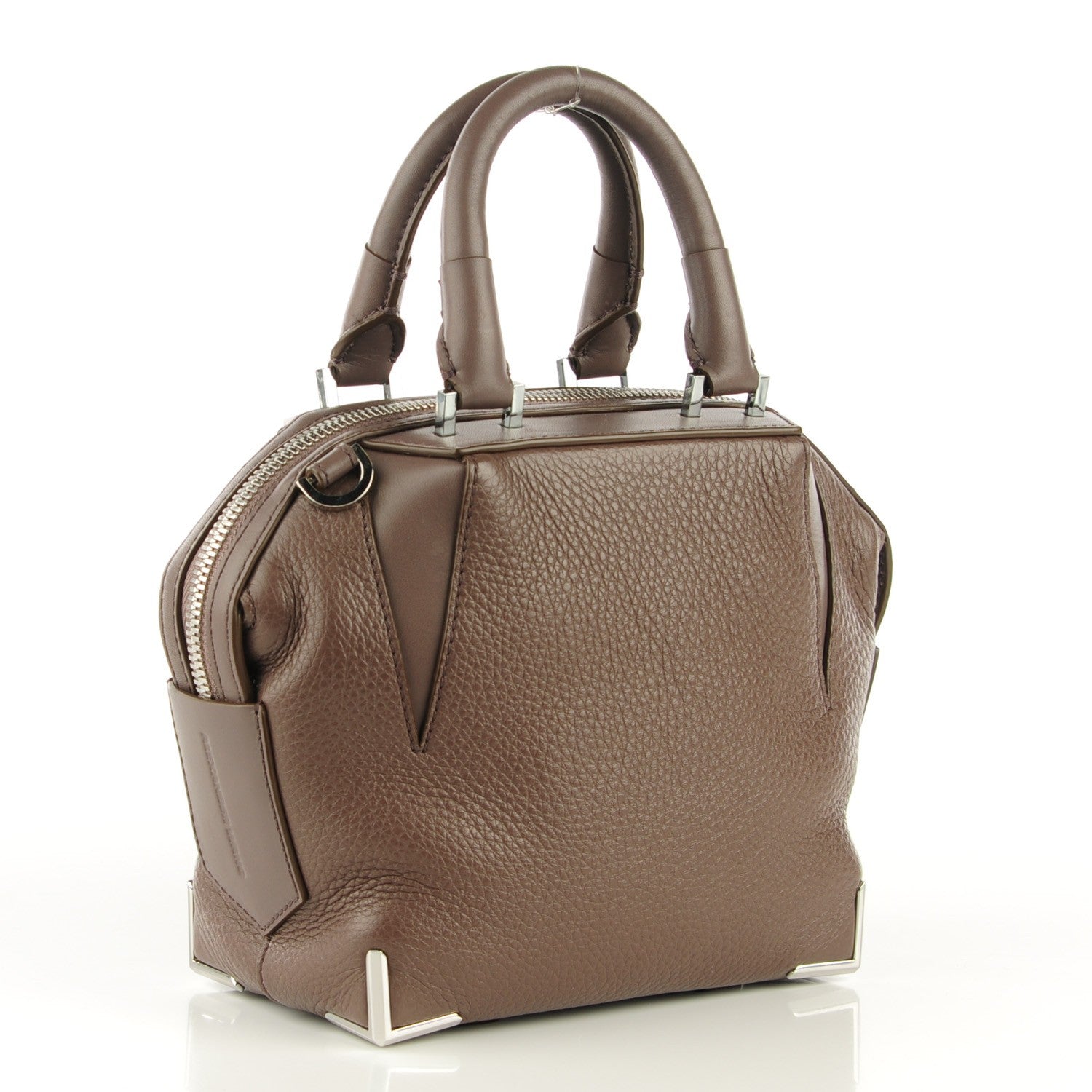 Alexander Wang Pebbled Calfskin Mini Emile Taupe Silver Hardware 3 of 9