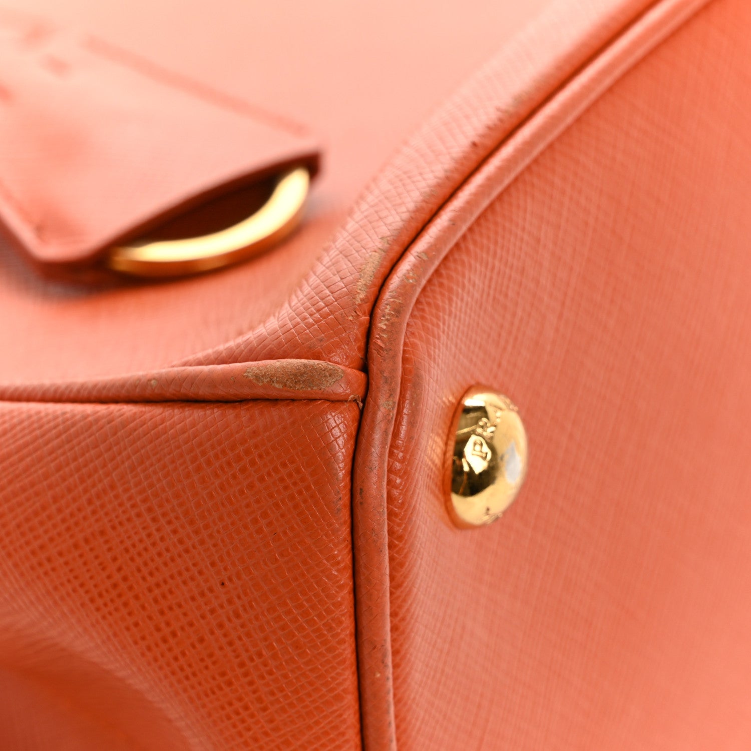 Prada Saffiano Small Galleria Double Zip Tote Papaya 17 of 19