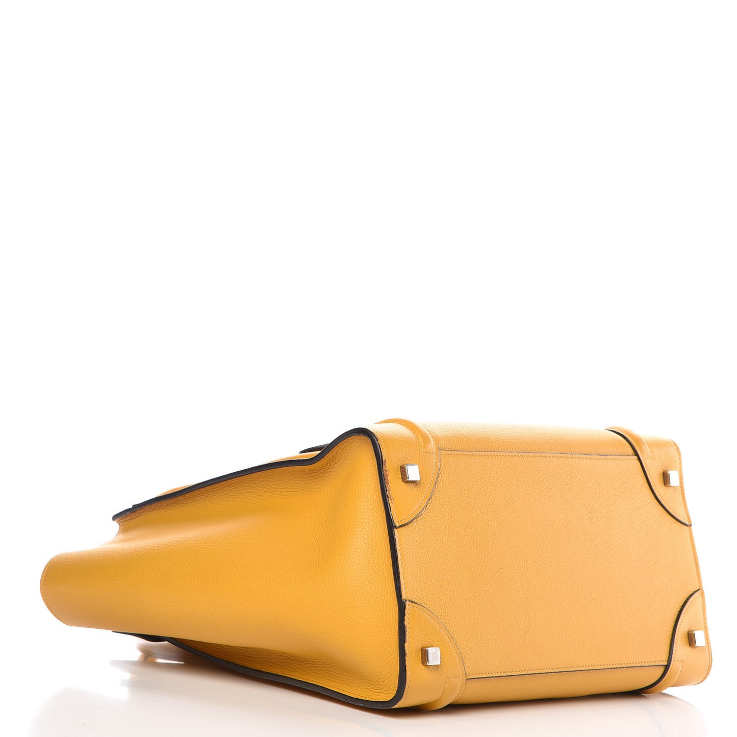 Drummed Calfskin Mini Luggage Ocre