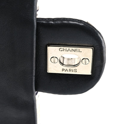 Chanel Satin Quilted Medium Kaleidoscope Flap Black White 7 of 11
