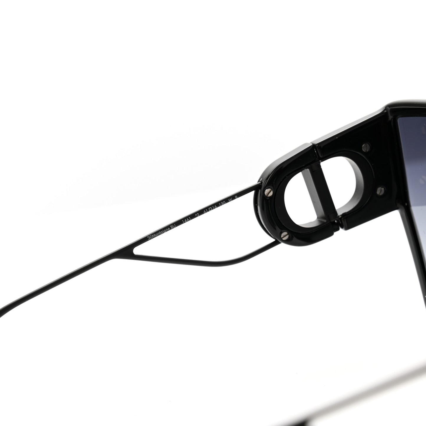 Acetate Square 30 Montaigne Sunglasses Black