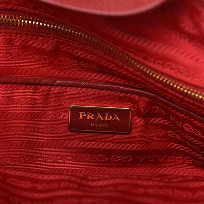 Prada Tessuto Nylon Saffiano Tote Rosso 8 of 10