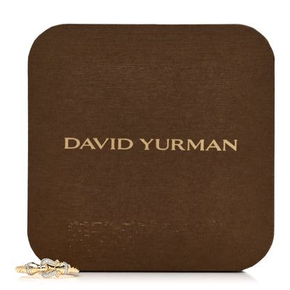 David Yurman 18K Yellow Gold Diamond Petite Buckle Cable Ring 49 5 5 of 5