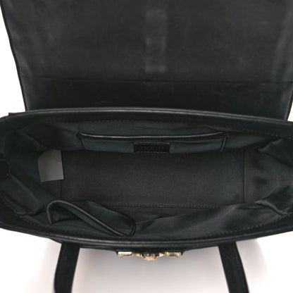 Versace Vitello Calfskin Signature Tote Black White 5 of 11
