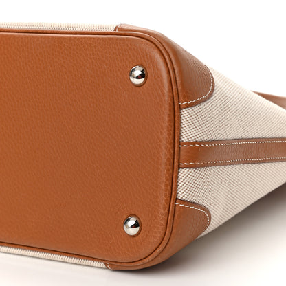 Hermes Toile De Camp Taurillon Clemence Bolide 35 Gold 9 of 10
