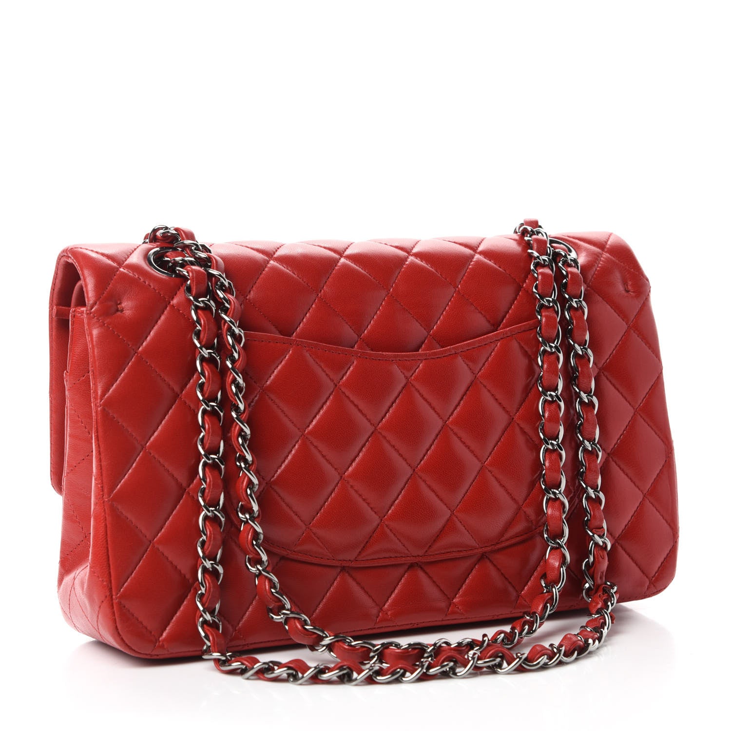 Chanel Lambskin Quilted Medium Double Flap Red 4 of 14