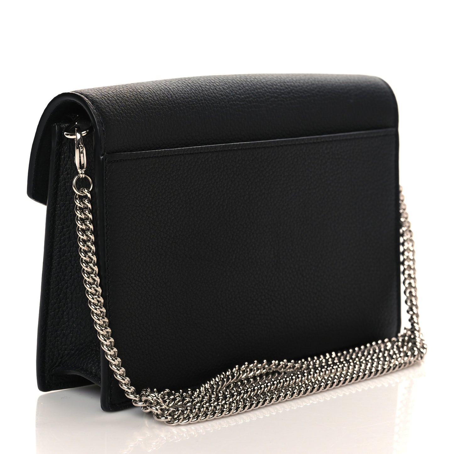 Soft Calfskin My Lockme Chain Pochette Black
