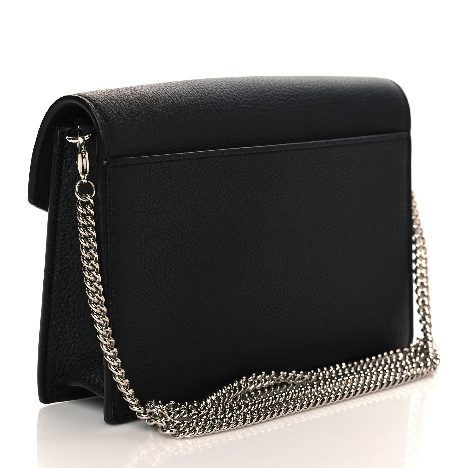 Louis Vuitton Soft Calfskin My Lockme Chain Pochette Black 3 of 10