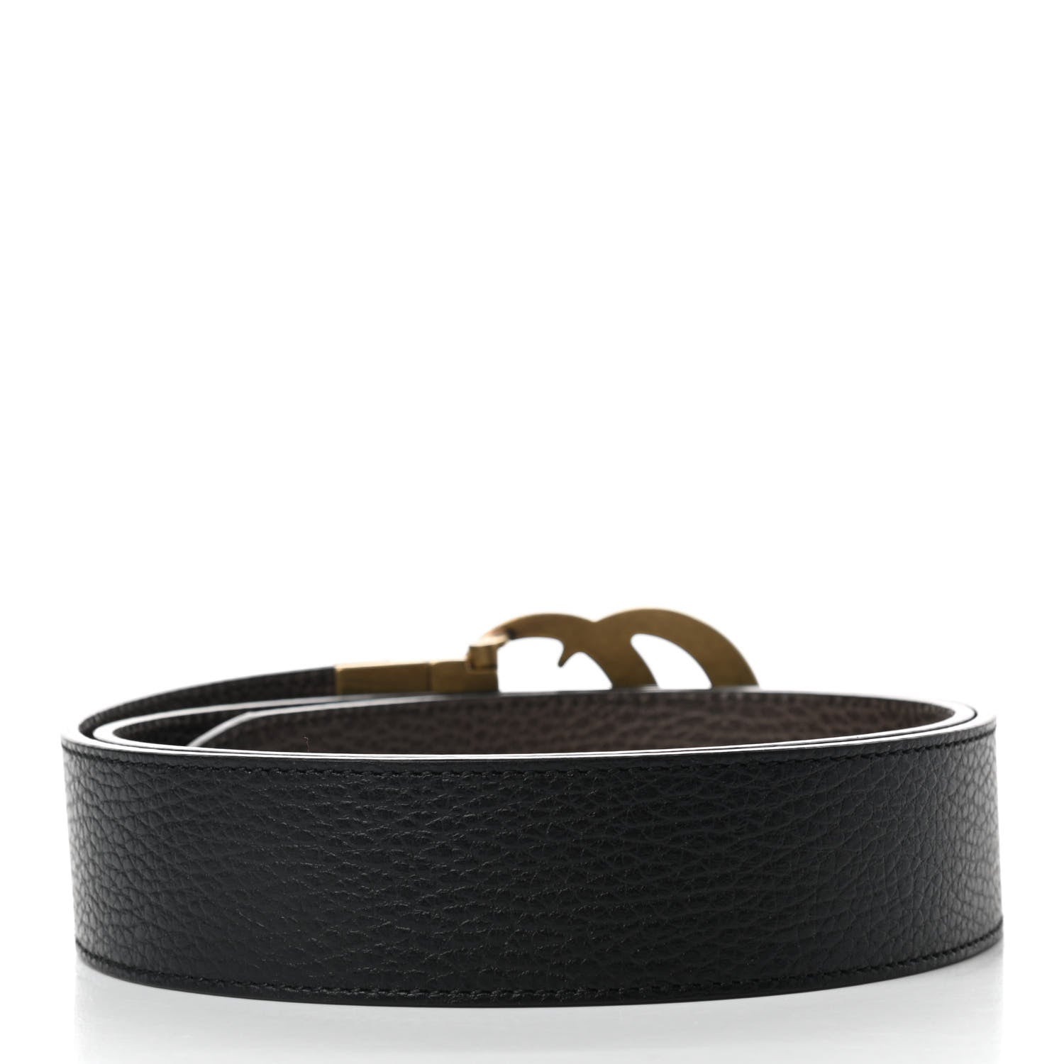 Gucci Dollar Calfskin Double G Reversible 37mm Belt 90 36 Black New Acero 2 of 5