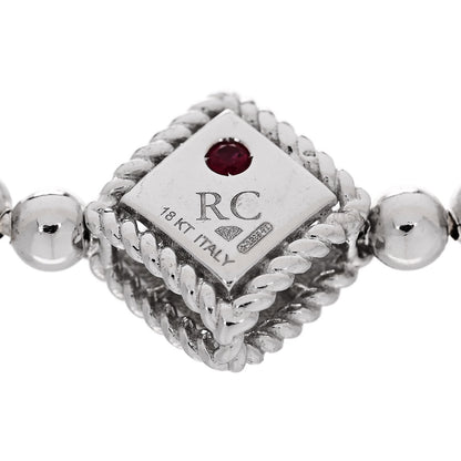 Roberto Coin 18K White Gold Diamond Palazzo Ducale Station Stretch Bracelet 3 of 3