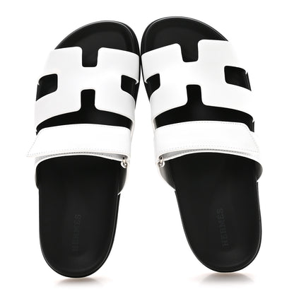Hermes Calfskin Womens Chypre Sandals 39 White 2 of 9