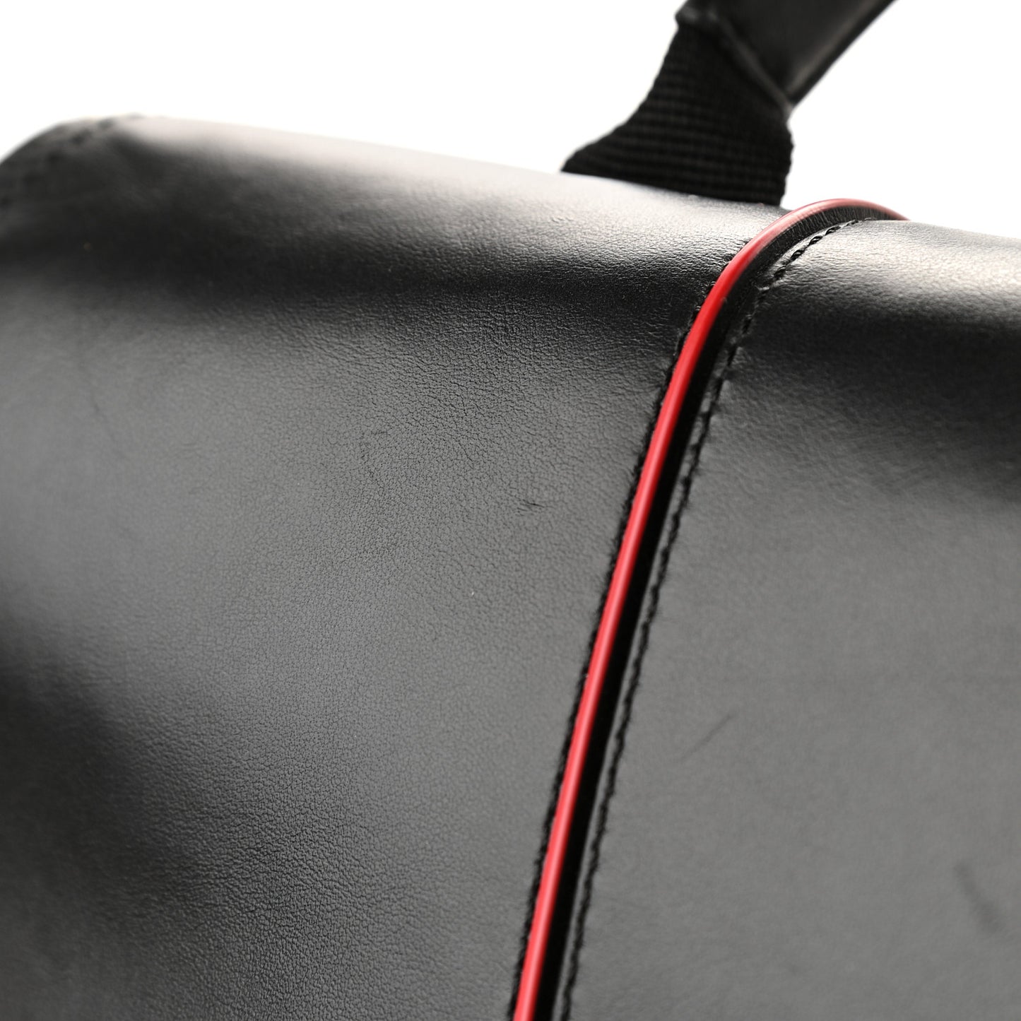 Calfskin Nylon Motion Backpack Red Black