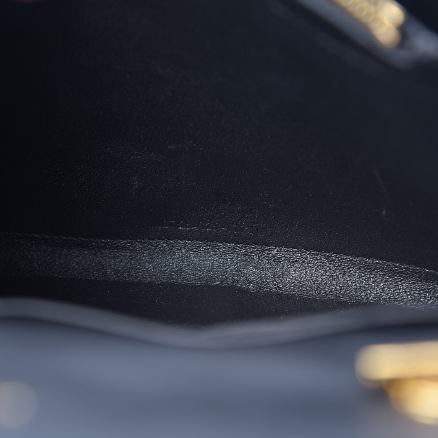 Saint Laurent Lambskin Matelasse Monogram Vicky Chain Wallet Black 7 of 14