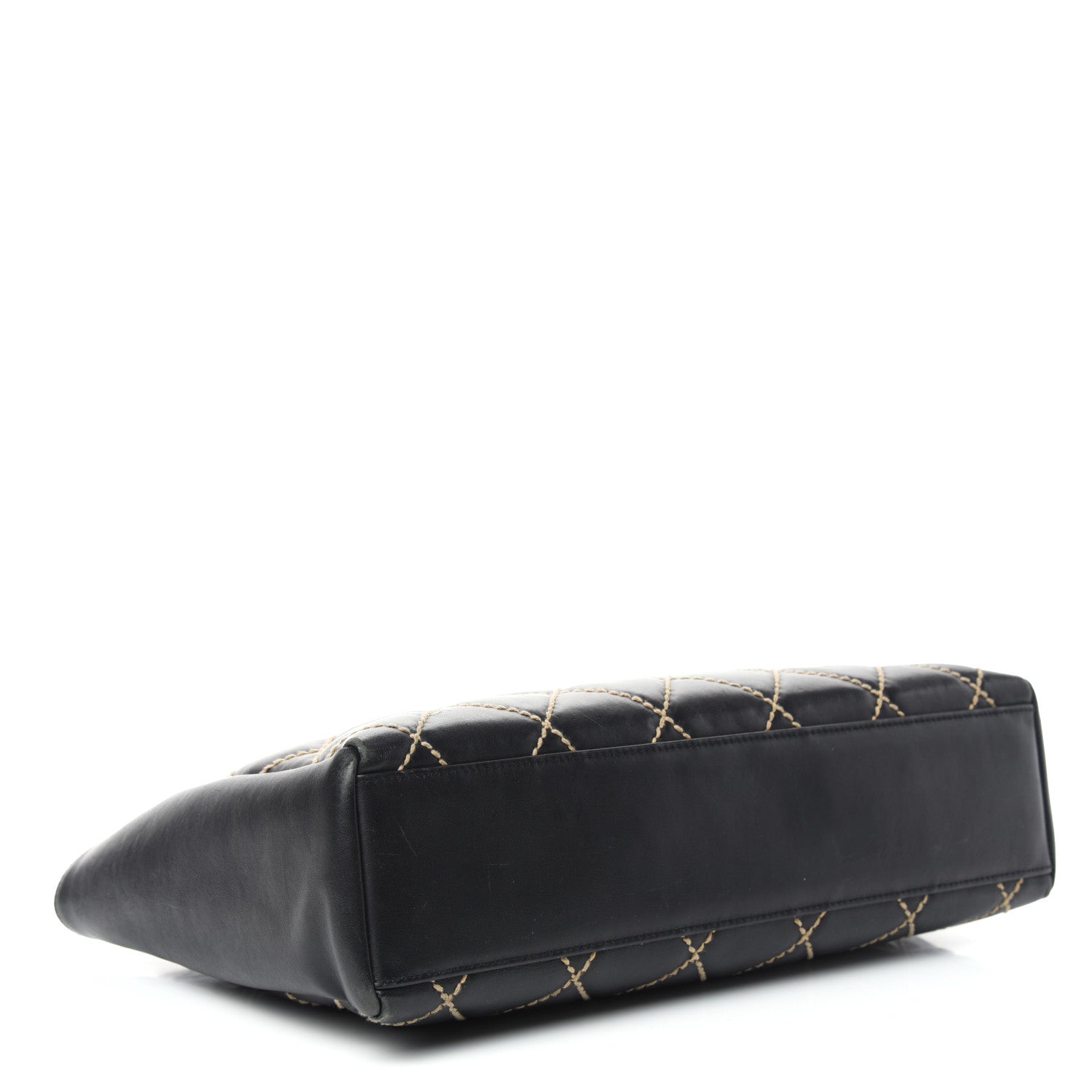 Chanel Calfskin Wild Stitch Shoulder Bag Black 4 of 10