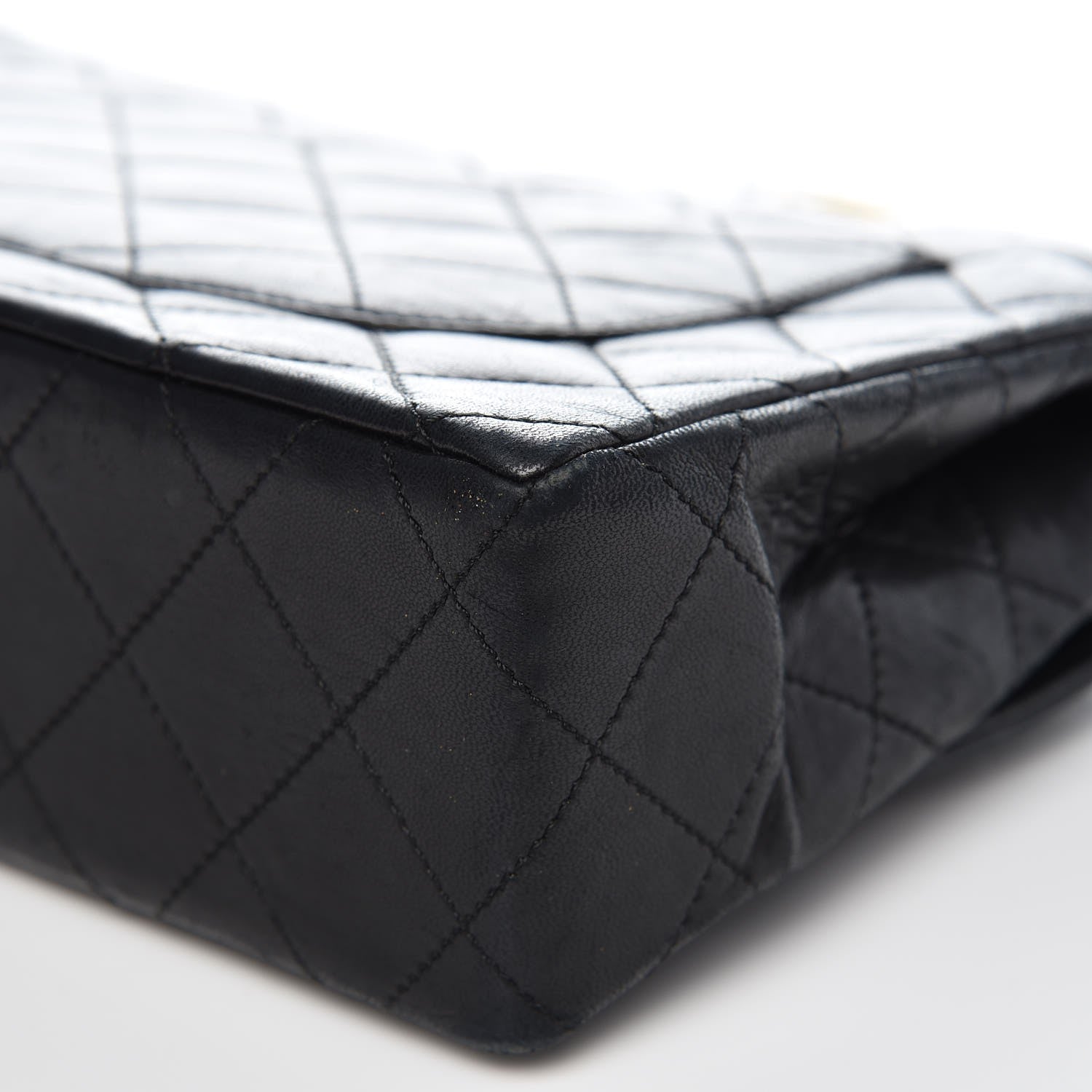Chanel Lambskin Quilted Medium Double Flap Black 12 of 15