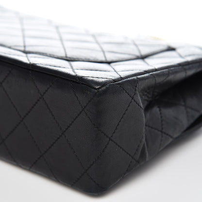 Chanel Lambskin Quilted Medium Double Flap Black 12 of 15