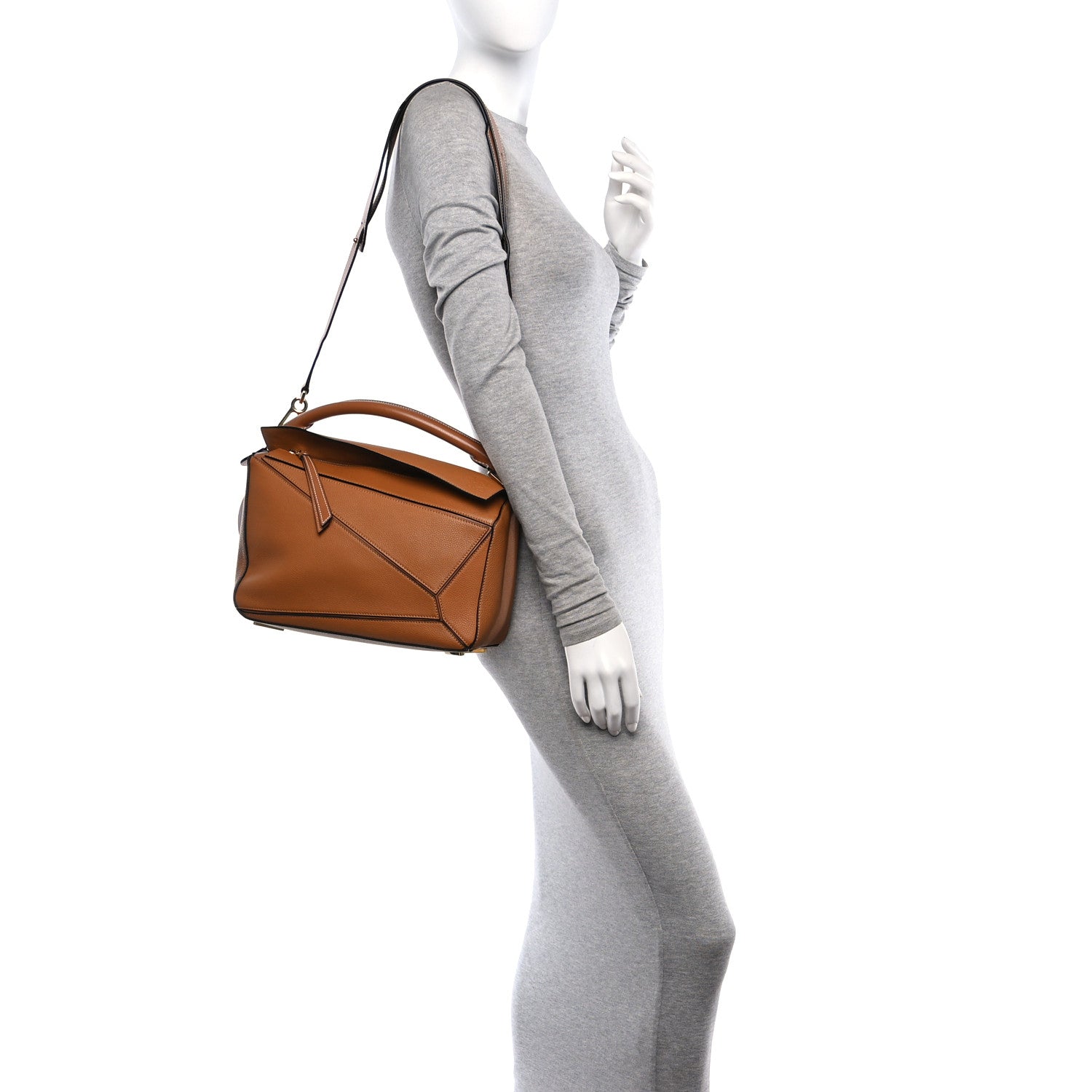 Loewe Calfskin Medium Puzzle Bag Tan 2 of 10