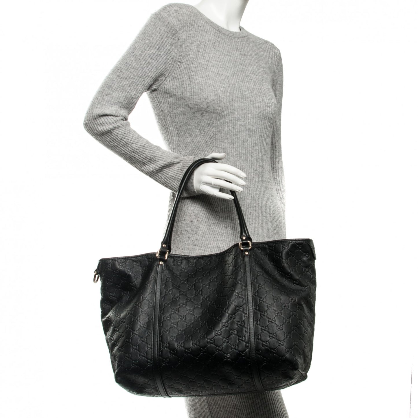 Guccissima Large Joy Tote Black