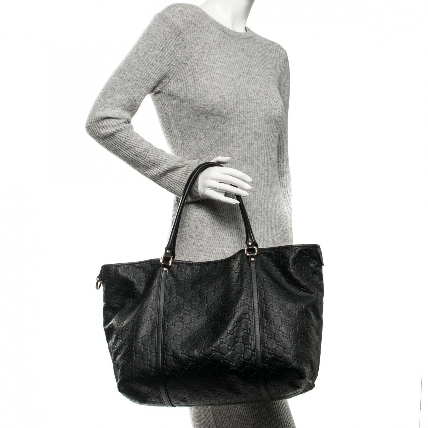 Gucci Guccissima Large Joy Tote Black 2 of 9
