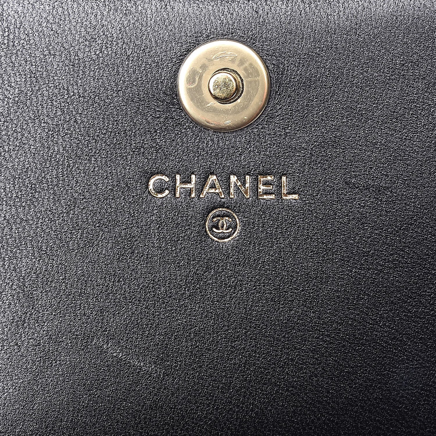 Chanel Lambskin Chevron Quilted Boy Square Wallet on Chain WOC Black 8 of 12