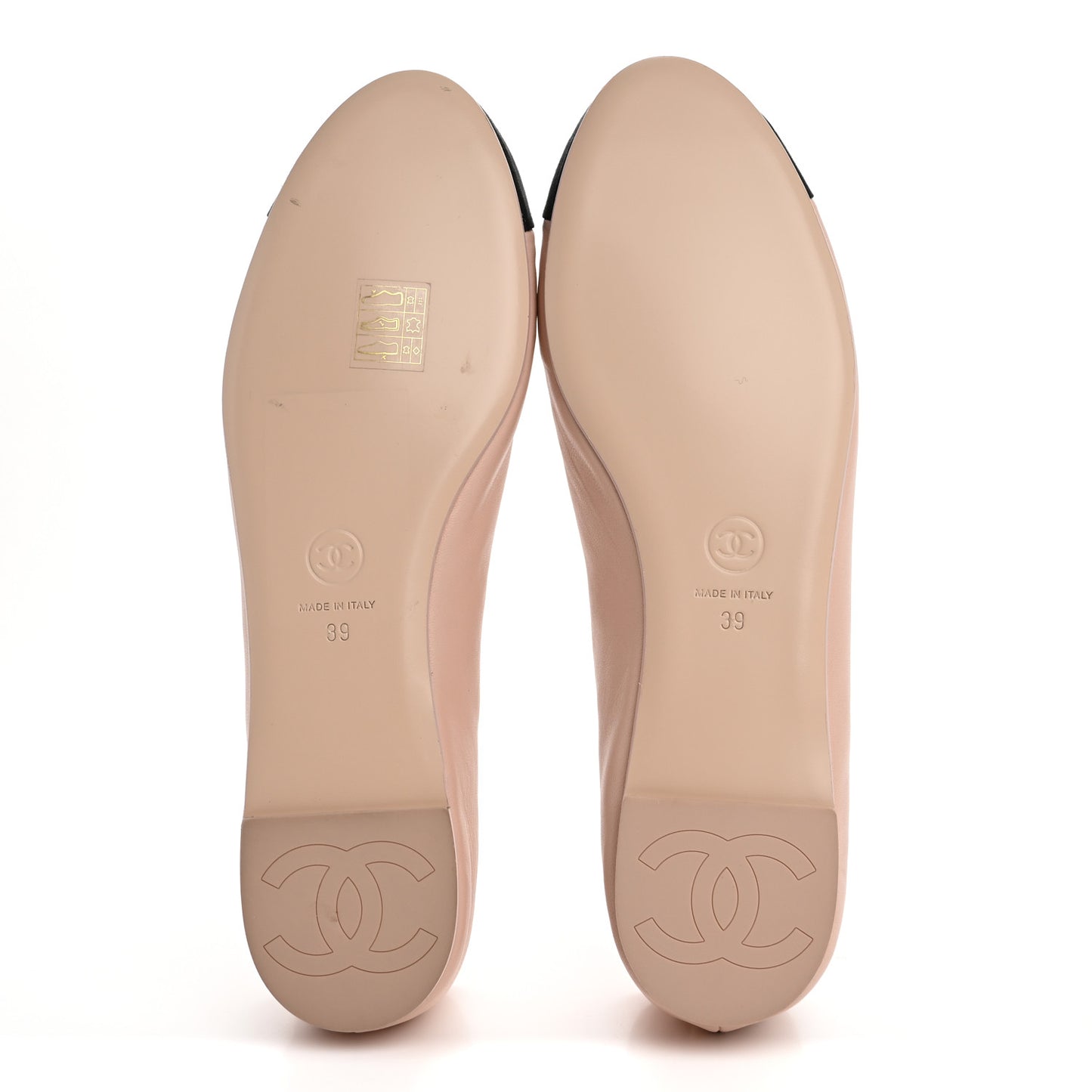 Lambskin Knit Grosgrain Cap Toe CC Ballerina Flats With Leg Warmers 39 Light Pink Black