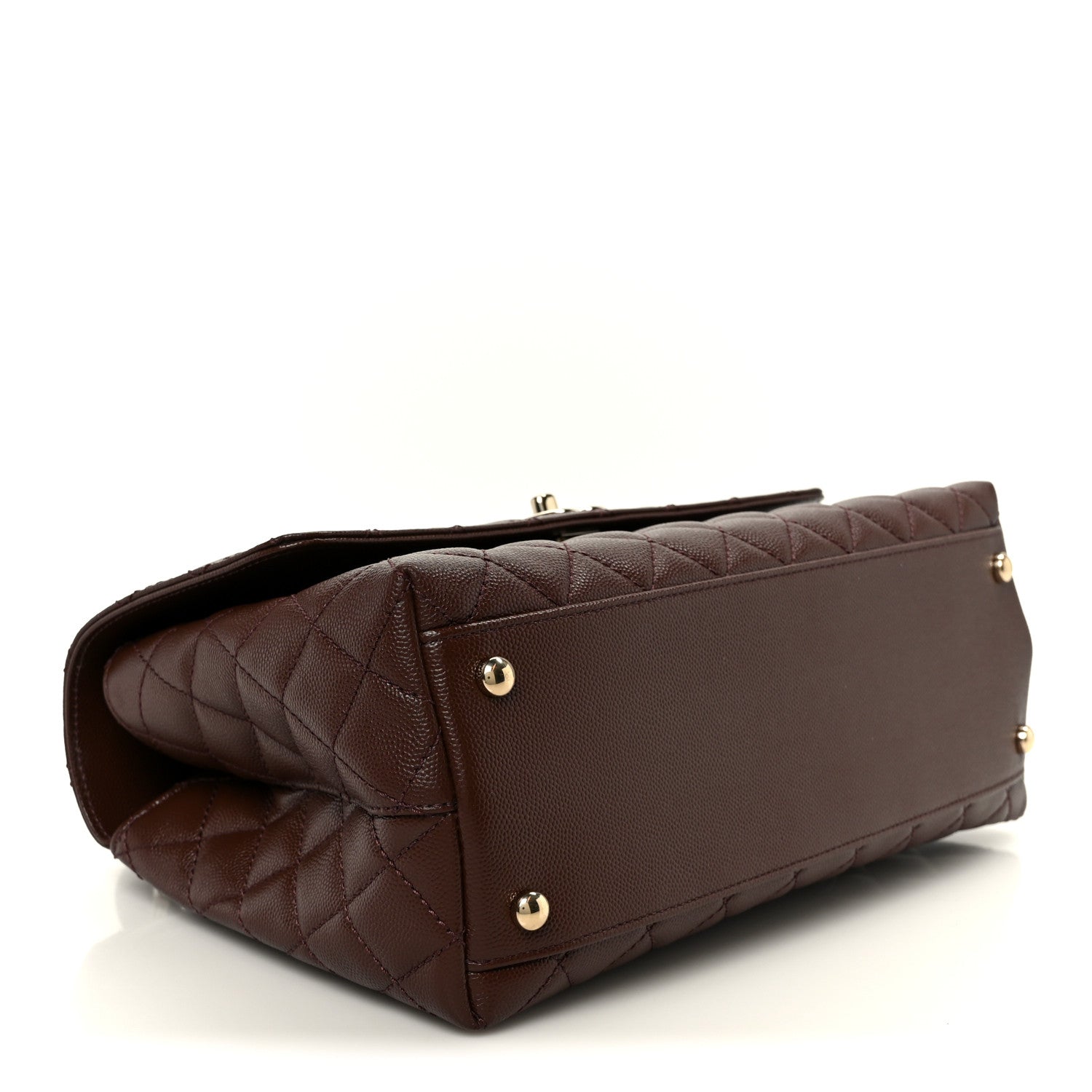 Chanel Caviar Quilted Small Coco Handle Flap Dark Brown 5 of 13