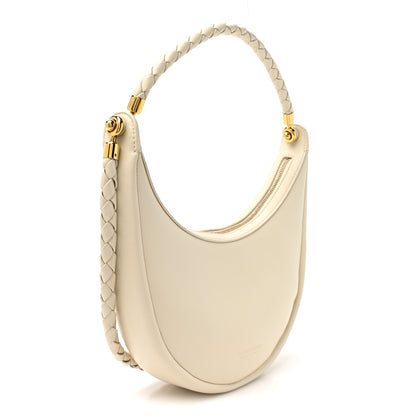 Bottega Veneta Smooth Calfskin Hula Hoop Shoulder Bag Sea Salt 3 of 10