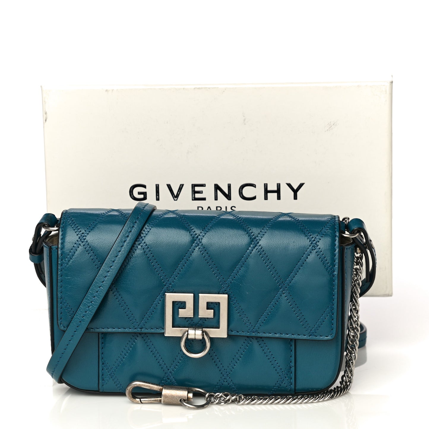 Goatskin Quilted GV3 Mini Pocket Convertible Bag Blue