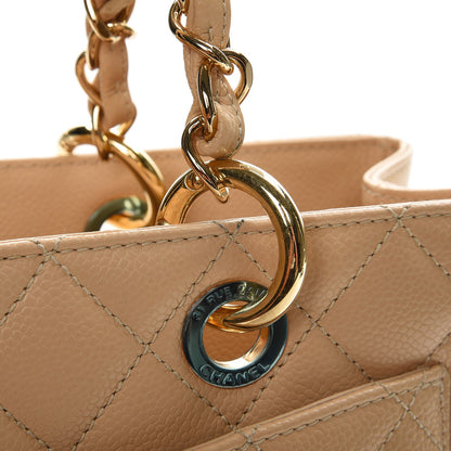 Chanel Caviar Quilted Grand Shopping Tote GST Beige Clair 8 of 10