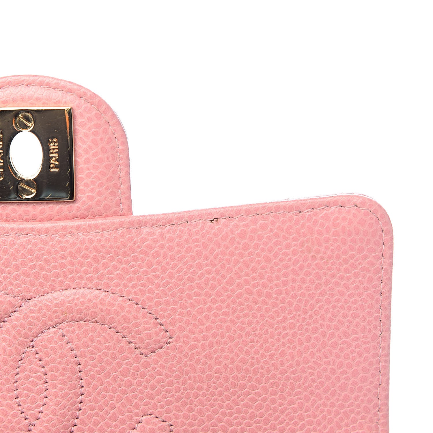 Chanel Caviar Quilted Mini Square Flap Pink 9 of 12