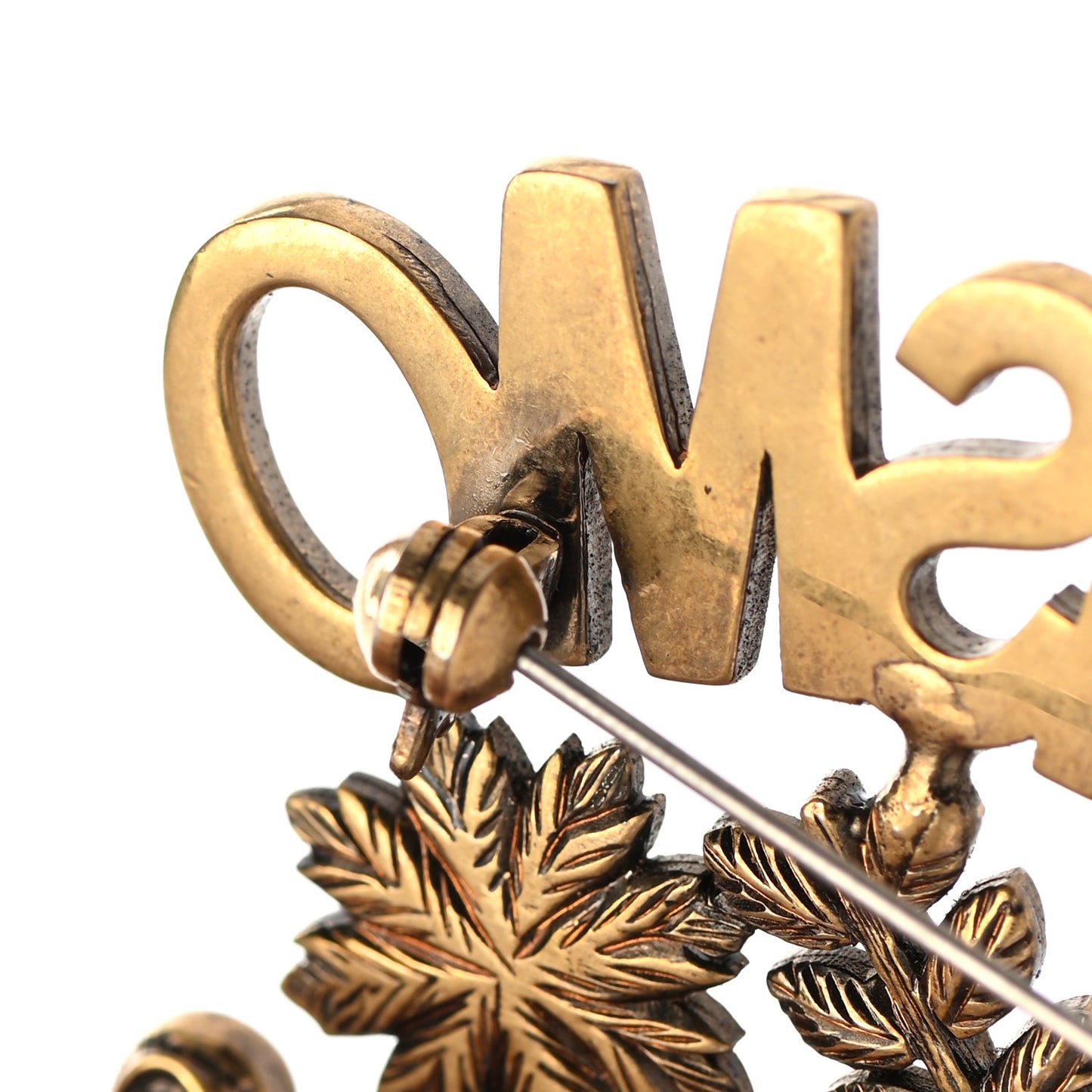 Metal Crystal Magnetismo Brooch Aged Gold