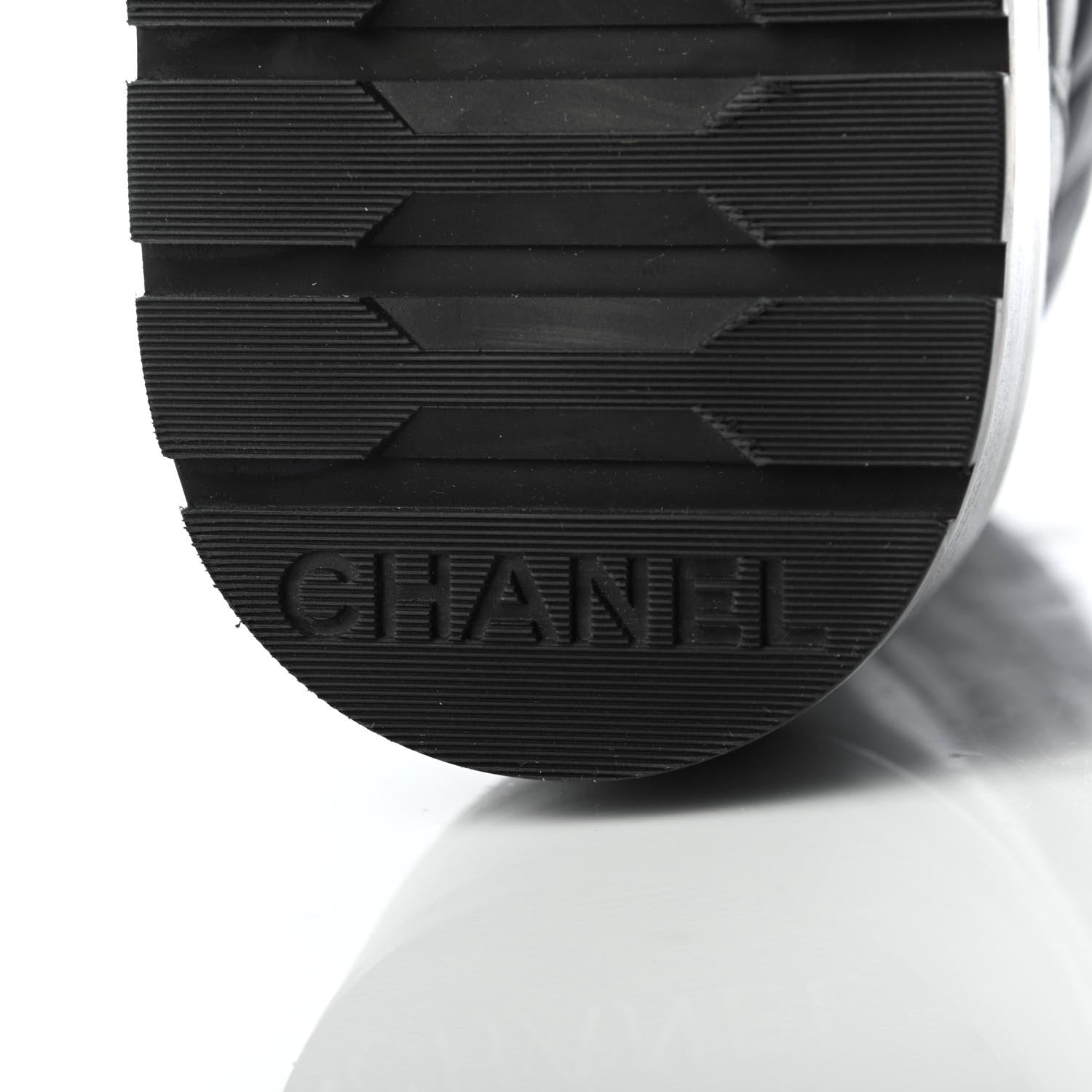 Chanel Shiny Lambskin Quilted Lace Up Combat Boots 38.5 Black 17 of 22