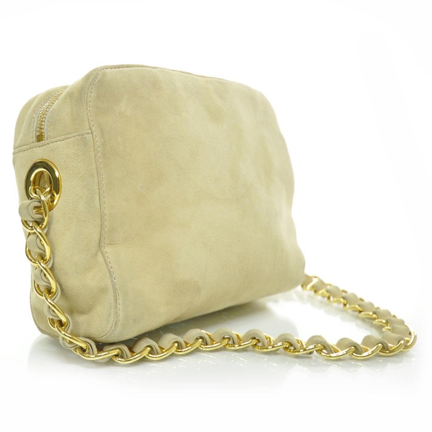 Suede Scamosciato Shoulder Bag Beige