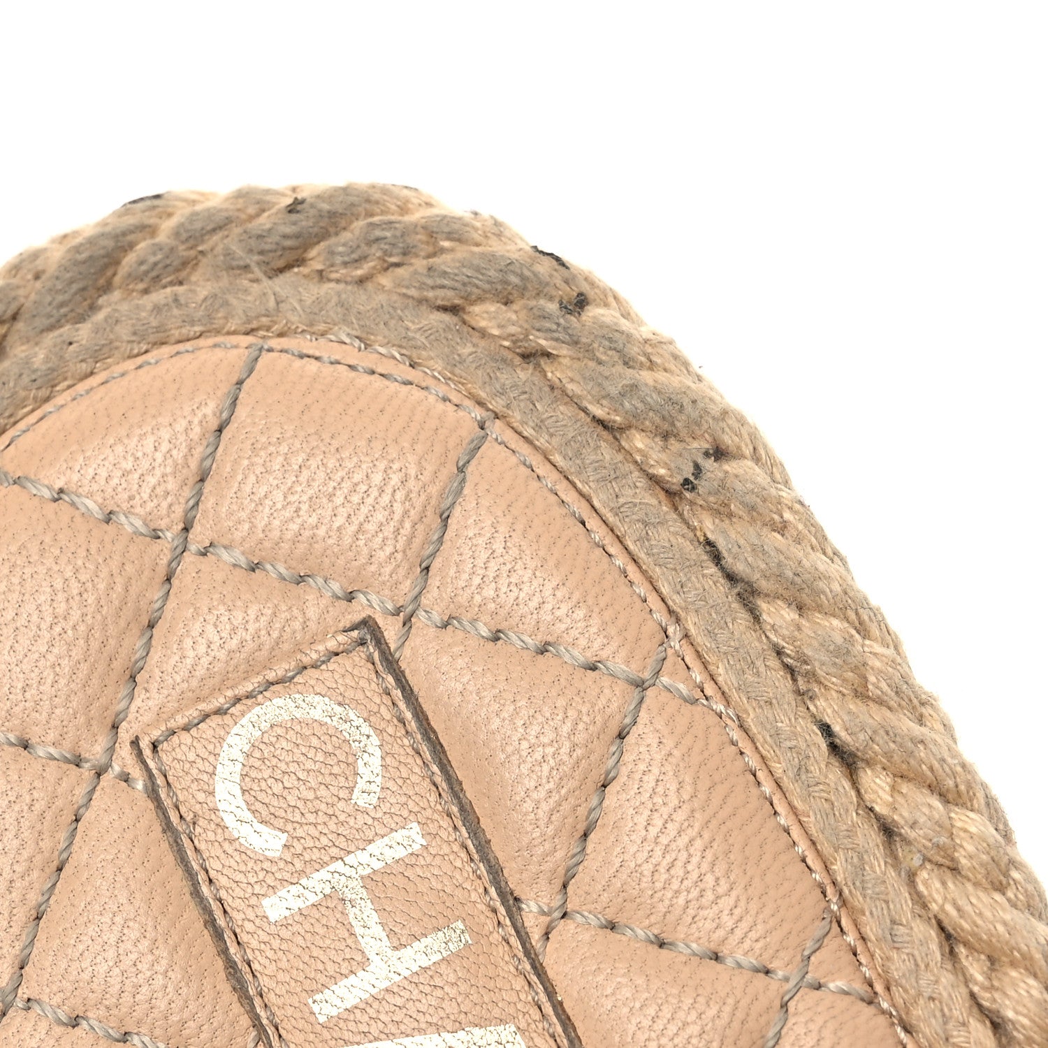 Chanel Cord Lambskin Quilted Logo Mules 39 Beige 11 of 17