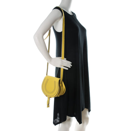 Chloe Calfskin Mini Marcie Round Crossbody Bag Neon Yellow 2 of 8