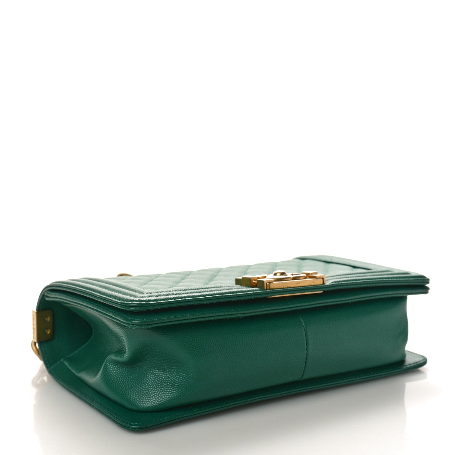 Chanel Caviar Quilted Medium Boy Flap Dark Green 4 of 10