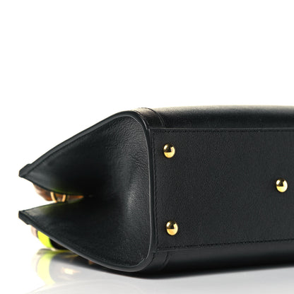 Gucci Wonka Grain Calfskin Mini Diana Tote Bag Black Yellow Fluo 9 of 10