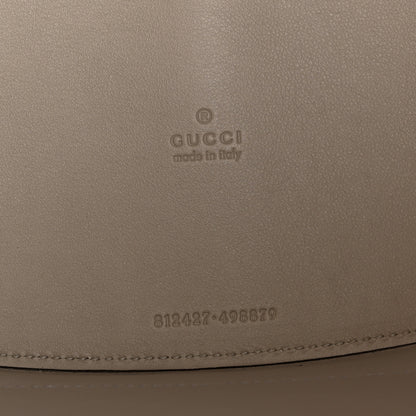 Gucci Mirror Effect GG Monogram Appia Calfskin Web Double Buckle Backpack Silver 6 of 10