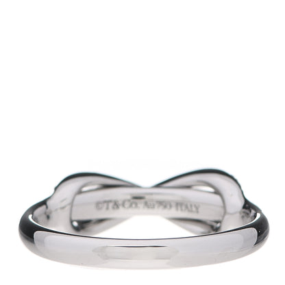 Tiffany 18K White Gold Diamond Infinity Ring 49 5 4 of 6